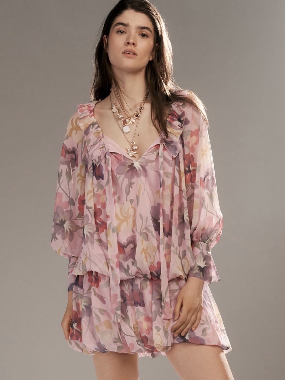 Anthropologie Mare Mare Long-Sleeve Mini Dress | Size Small